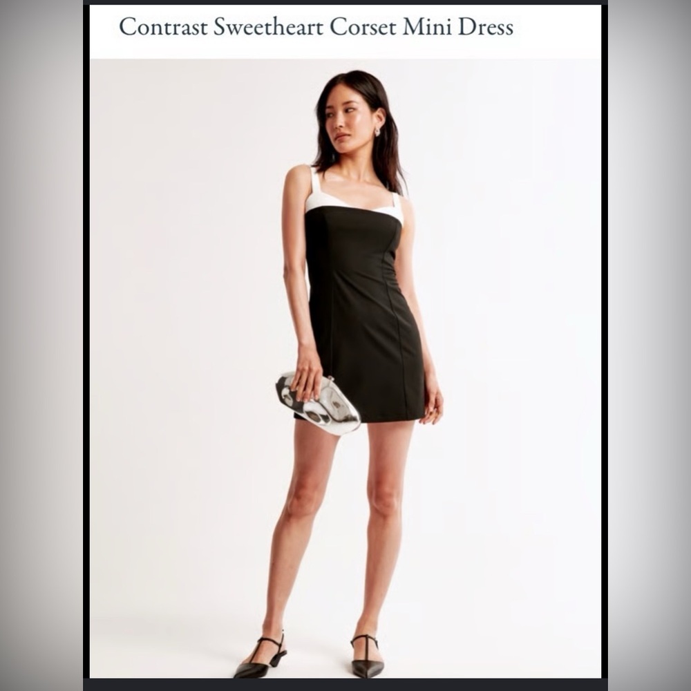 Abercrombie sweetheart corset contrast minidress
